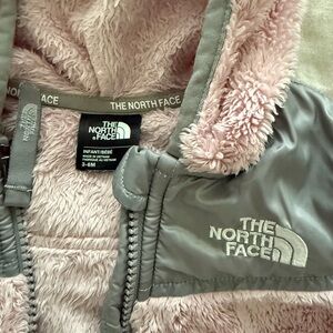 The North Face Kids Blush and Charcoal Puffer Jacket